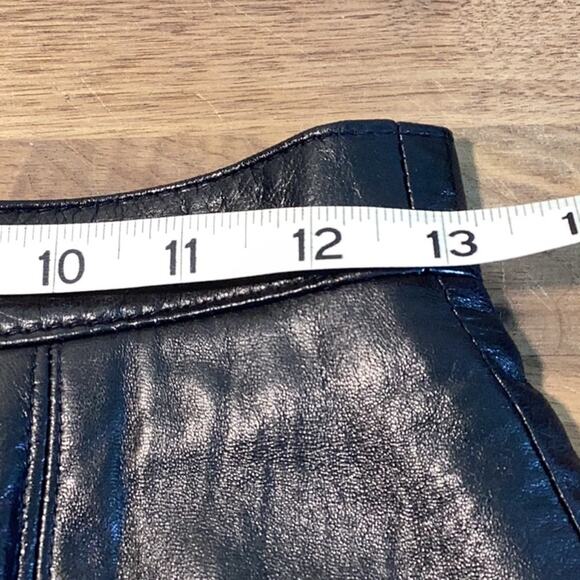 Maxima Bergdorf Goodman Black Leather Pencil Skirt Vintage Woman’s Size 4 Chic - Picture 9 of 11
